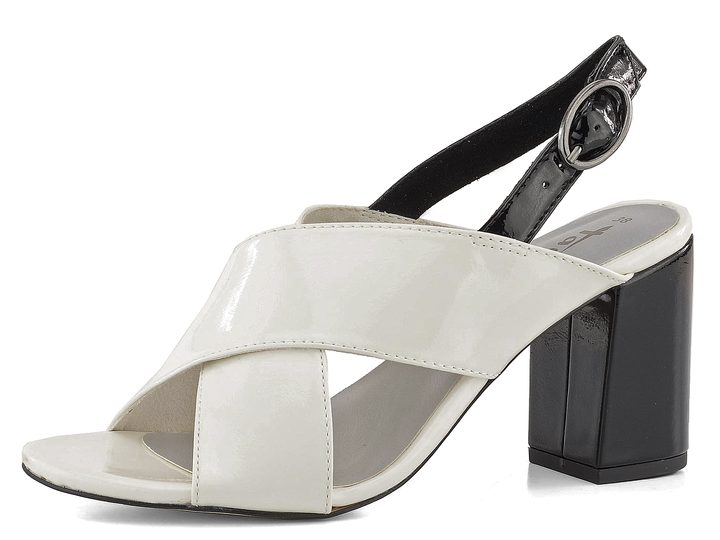 Tamaris sandály bílo-černé 1-28395-38