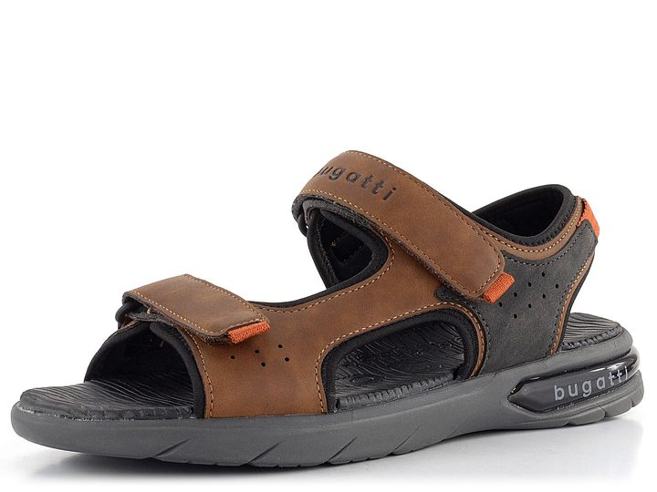 Bugatti pánské sandály se suchými zipy hnědé 341-A7Z81-5050