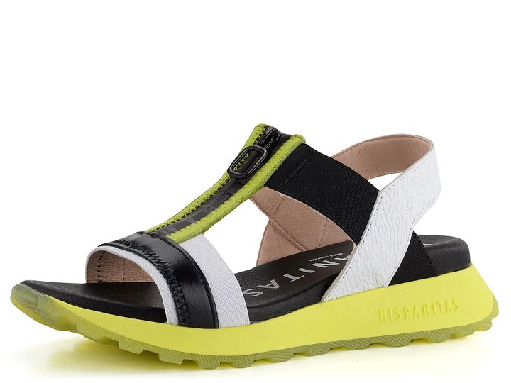 Hispanitas sandále na platforme Maui Black/White/Kiwi CHV243308