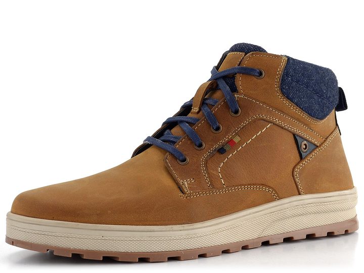 Klondike pánský sneakers kotník hnědý 92602 Tan/Blue