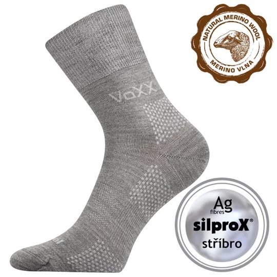 Voxx ponožky s vlnou Merino šedé