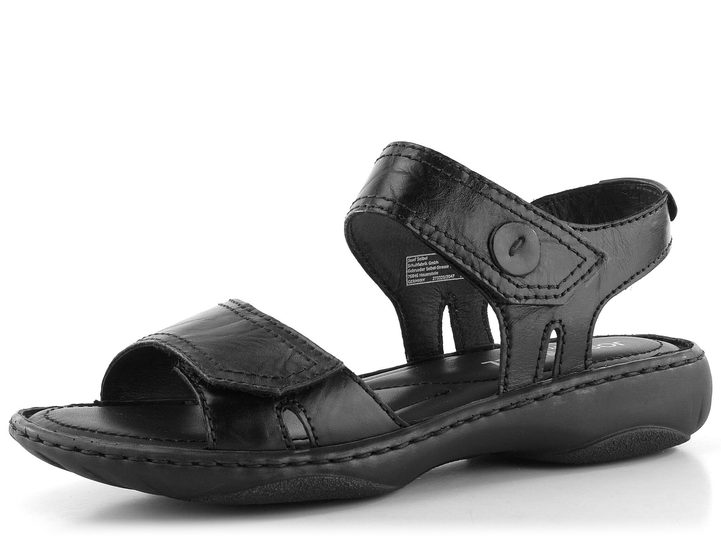 Josef Seibel čierne sandále na suchý zips Debra Schwarz 7675861