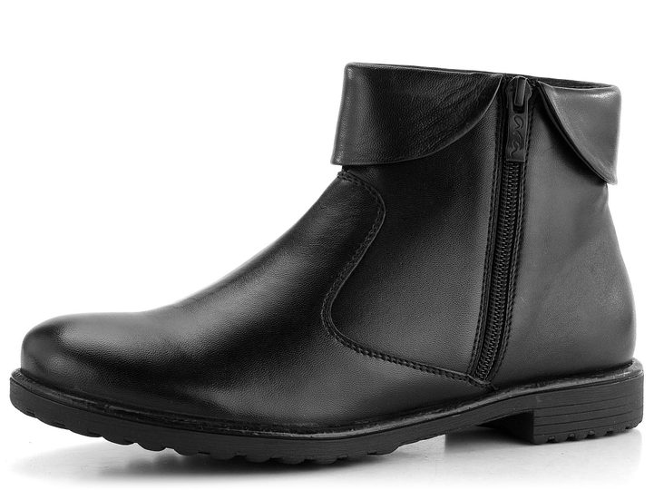 Ara dámska kožená členková obuv so zipsom čierna Liverpool 12-39515-01