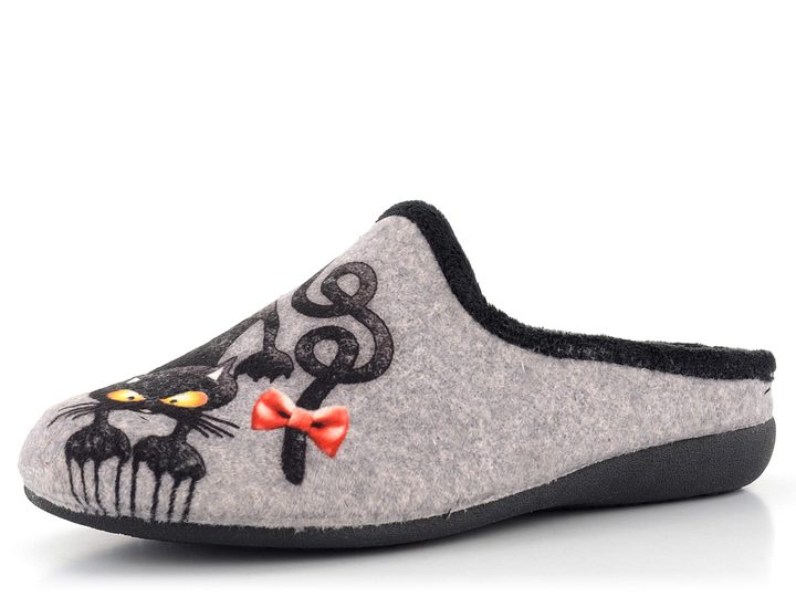 Gema Garcia domáce papuče s plnou špičkou a obrázkom mačky 5009-021