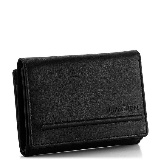 Lagen peňaženka so zipsovým vreckom Black LM-2520E/GK
