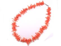 Náhrdelník korál růžový větvičky + perly
