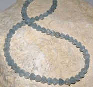 Akvamarín srdíčka náhrdelník