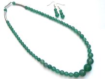 Šperky Aventurin zelený - náhrdelník a náušnice