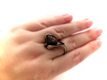 Prsten jaspis tmavý starostříbro neobvyklý VEGA