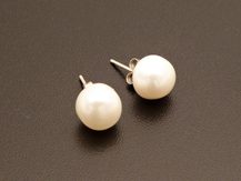 Náušnice perly bílé