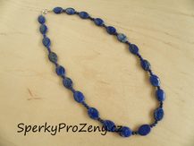 Lapis lazuli oválky a kuličky náhrdelník