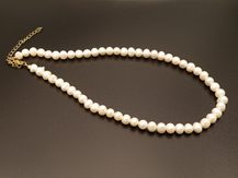Náhrdelník perly bílé nepravidelné