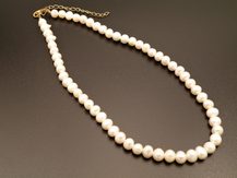 Náhrdelník perly bílé nepravidelné
