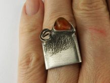 Masivní prsten Karneol VEGA
