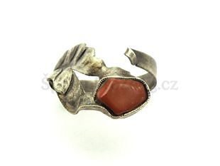 Červený jaspis prsten