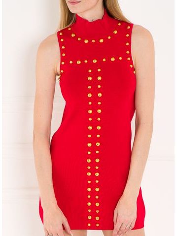 Dámské červené šaty Guess s aplikacemi -