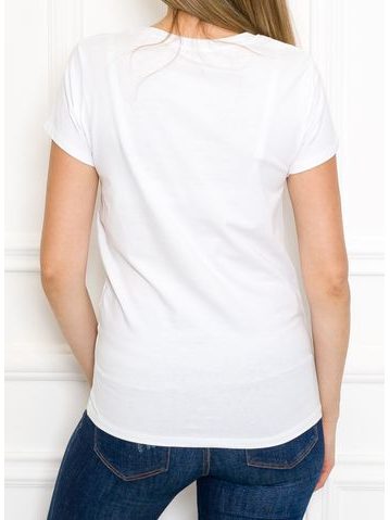 Dámský košilový top s vázáním - bílá -