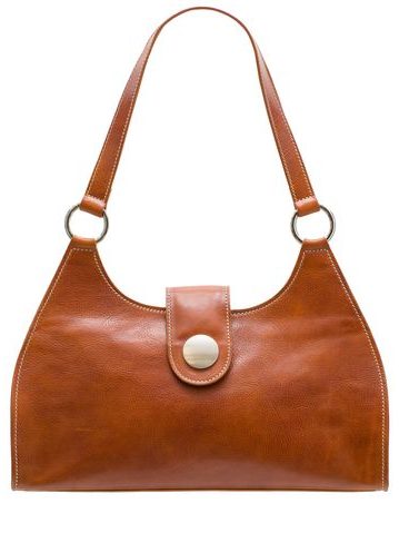 Bolso de hombro de cuero para mujer Glamorous by GLAM Santa Croce - Marrón -