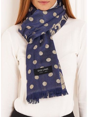 Scarf Due Linee - Blue -