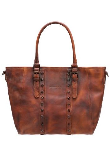 Real leather shoulder bag Glamorous by GLAM Santa Croce - Brown -