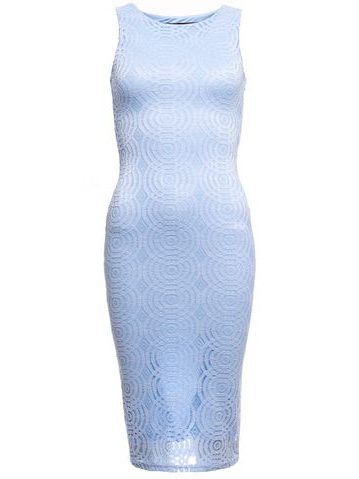 Dámske dlhsie šaty z maternice - svetlo modrá -