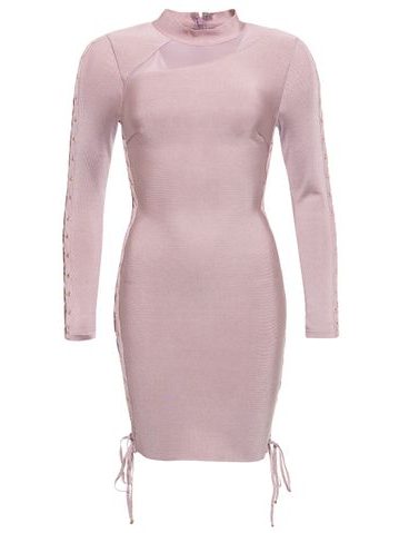 Vestido vendaje de mujer Due Linee - Rosa -