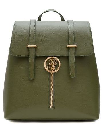 Women's real leather backpack Glamorous by GLAM - Green -