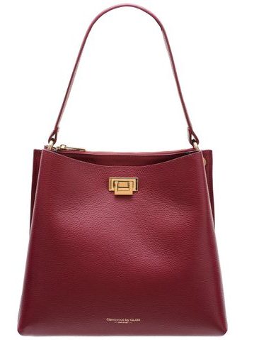 Real leather shoulder bag Glamorous by GLAM - Wine -