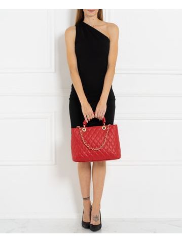 Bolso de cuero de mano para mujer Glamorous by GLAM - Rojo -