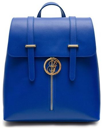 Women's real leather backpack Glamorous by GLAM - Blue -
