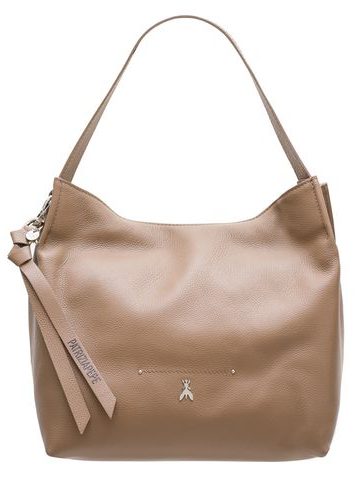 Real leather shoulder bag PATRIZIA PEPE - Beige -