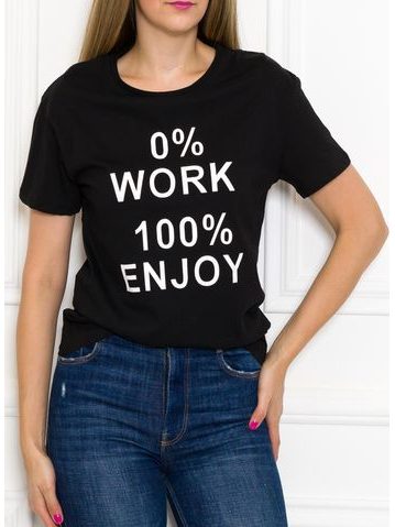 Women's T-shirt Due Linee - Black -