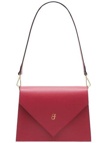 Bolso de hombro de cuero para mujer Glamorous by GLAM - Borgoña -