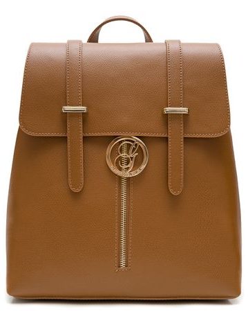 Women's real leather backpack Glamorous by GLAM - Brown -