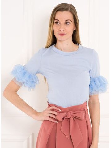 Dámský pletený crop top - černá -