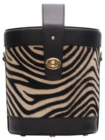 Bolso de cuero de mano para mujer Glamorous by GLAM - Blanco-negro -