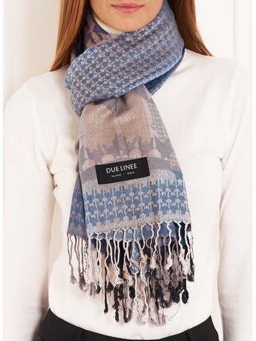 Scarf Due Linee - Blue -