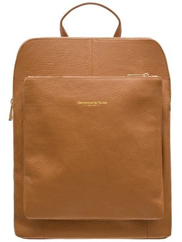 Women's real leather backpack Glamorous by GLAM - Brown -