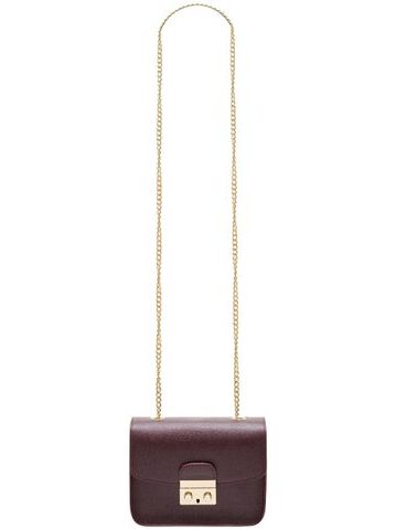 Real leather crossbody bag Glamorous by GLAM - Wine -