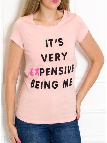 Dámské tričko expensive růžové -