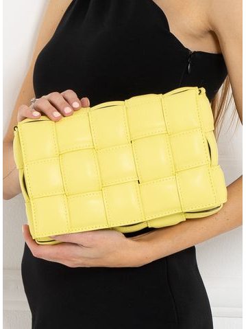 Real leather crossbody bag Glamorous by GLAM - Yellow -