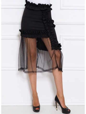 Skirt Due Linee - Black -