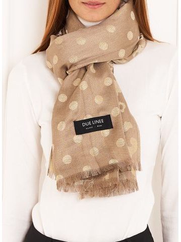 Scarf Due Linee - Beige -