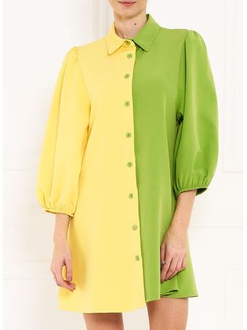 Dámské šaty s volány zelené -