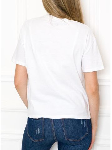 Women's T-shirt Due Linee - White -