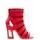 Dámske remienkové sandále na podpätku červené -