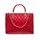 Real leather handbag Glamorous by Glam - Red -