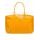 Kožená velká kabelka jednoduchá - žlutá -