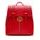 Mochila de mujer de cuero genuino Glamorous by GLAM - Rojo -