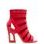 Dámske remienkové sandále na podpätku červené -